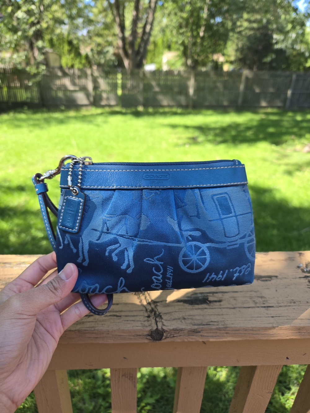 Coach Y2K Horse and Carriage Blue Wrislet
